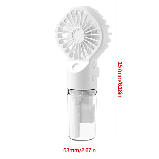 Portable Misting Fan with Rechargeable Battery, Personal Cooling Handheld Mist Sprayer for Indoor and Outdoor Use