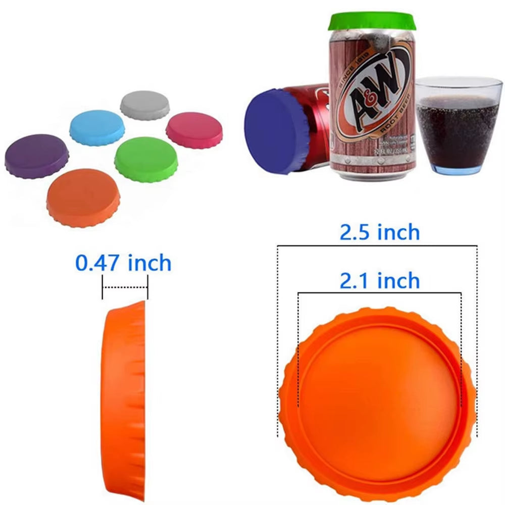 Leak-Proof Reusable Silicone Beverage Can Covers - Protect Your Drinks with Stylish Soda Lid Sealers