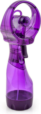 Portable 3.5 Inch Battery-Powered Misting Fan - Personal Cooling in Stylish Purple