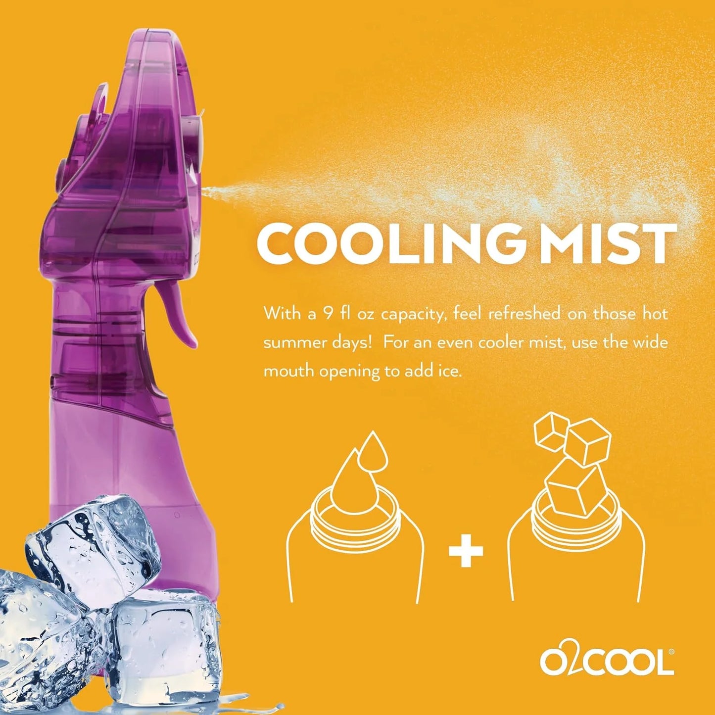 Portable 3.5 Inch Battery-Powered Misting Fan - Personal Cooling in Stylish Purple